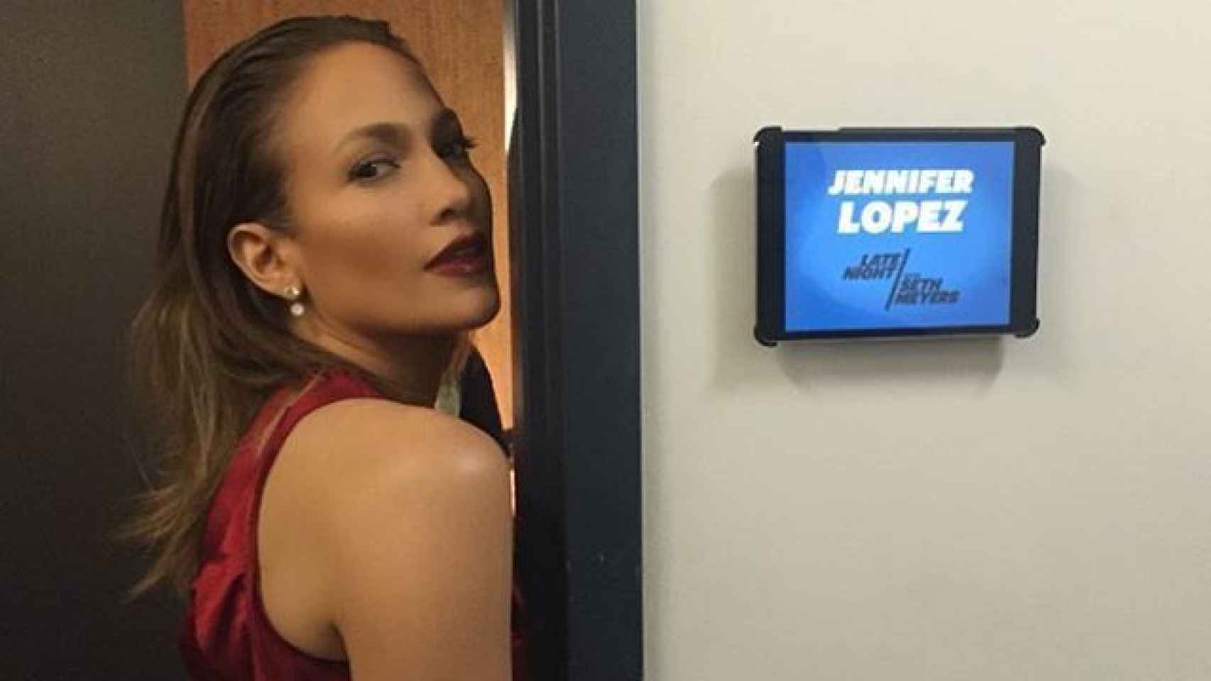 Jennifer Lopez en el camerino de su espectáculo de Las Vegas