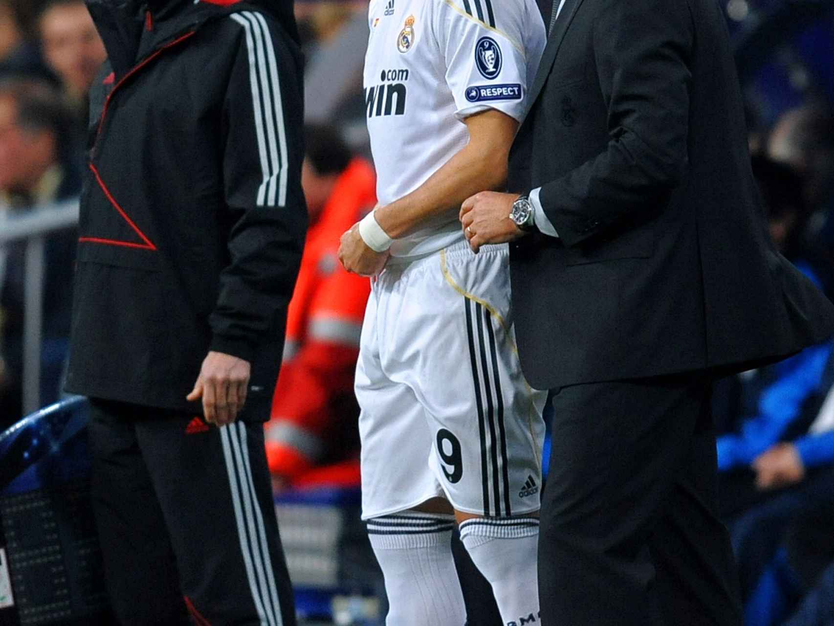 Pellegrini y Ronaldo, en 2009.