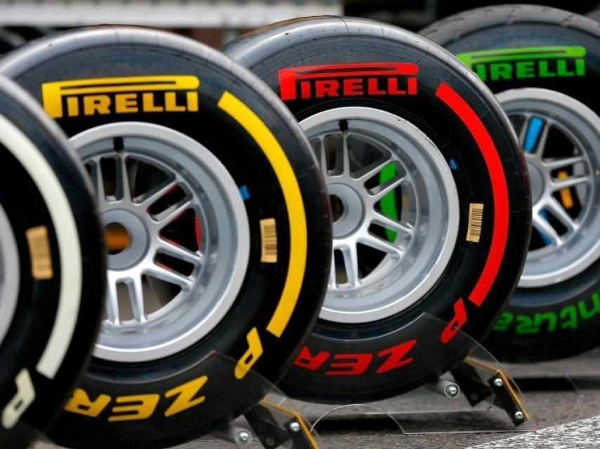 Gama de numáticos Pirelli para los monoplazas de Fórmula 1.