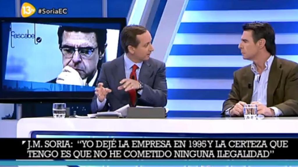 Crónica de un masaje: Soria llegó a 13tv, soltó su discurso y se fue