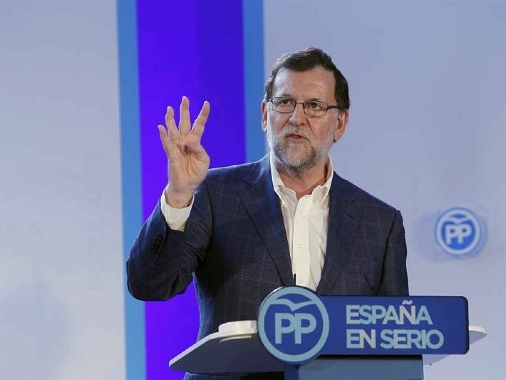El jefe del Ejecutivo en funciones y presidente del PP, Mariano Rajoy/Javier Belver/EFE