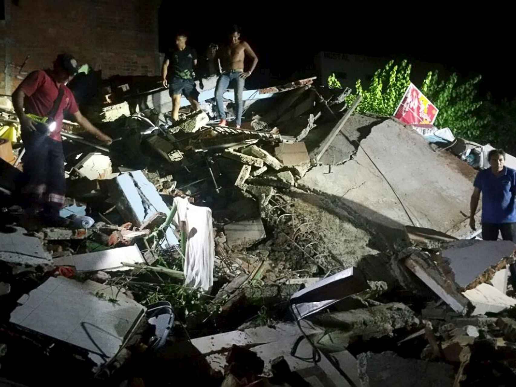 Imagen de los daños provocados por el terremoto de Ecuador.