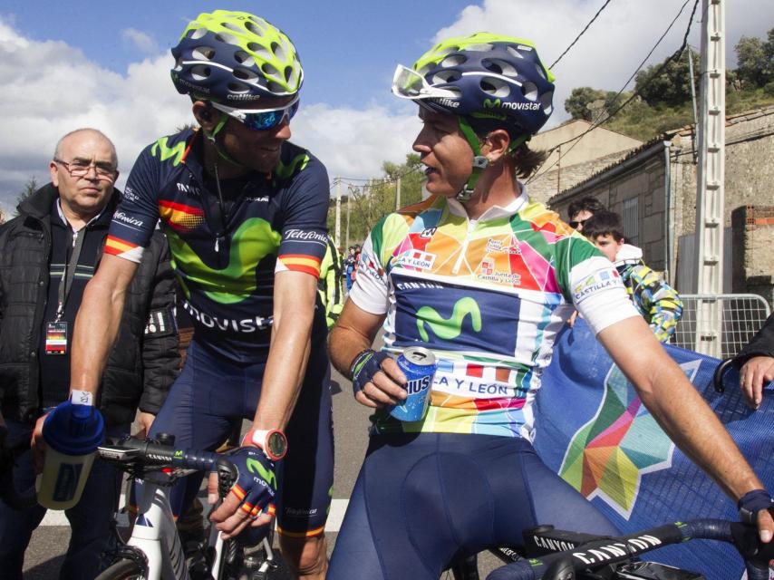 Betancur, junto a Valverde en la pasada Vuelta a Castilla y León.