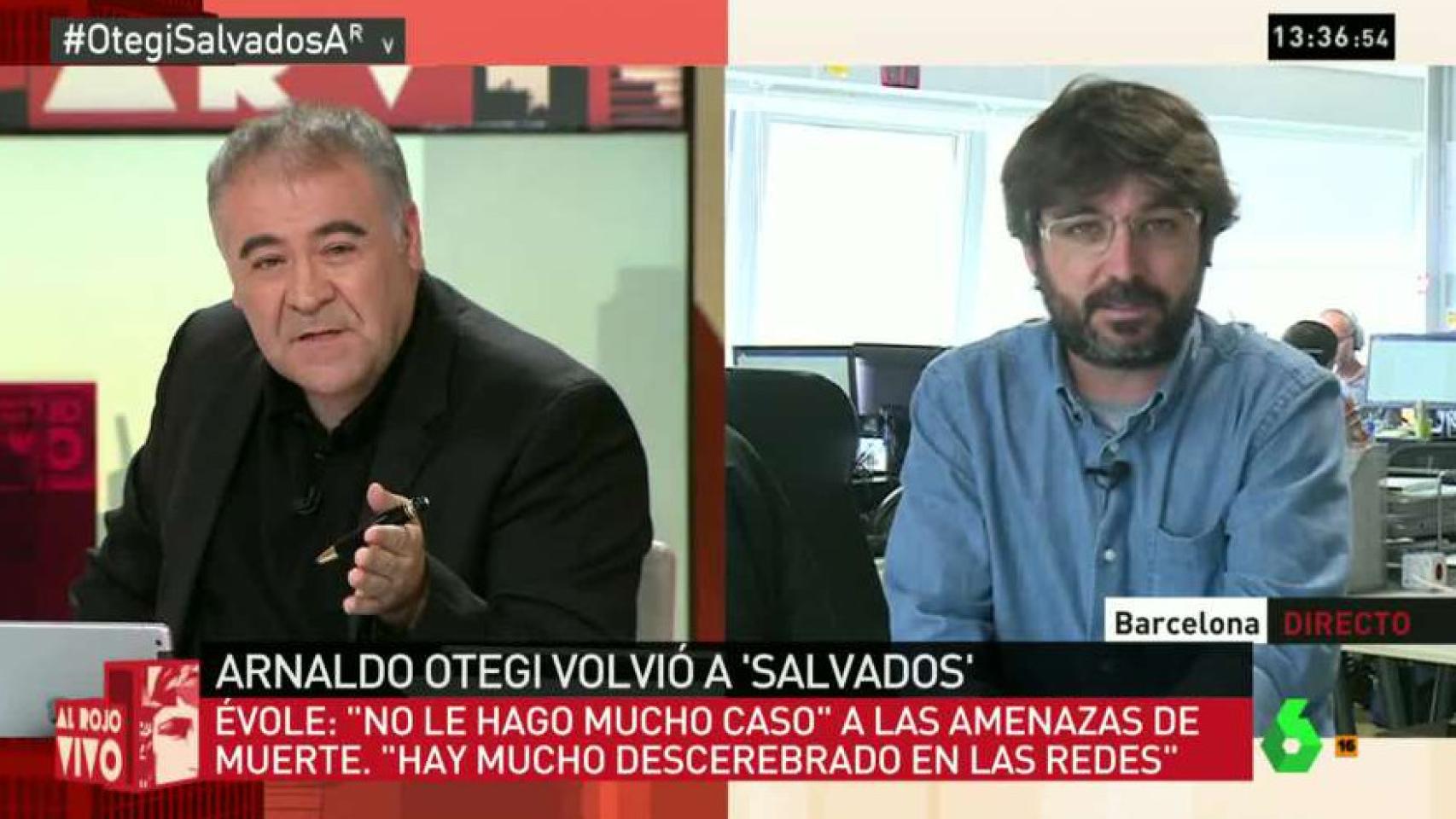 Évole admite las amenazas de muerte recibidas por su entrevista a Otegi