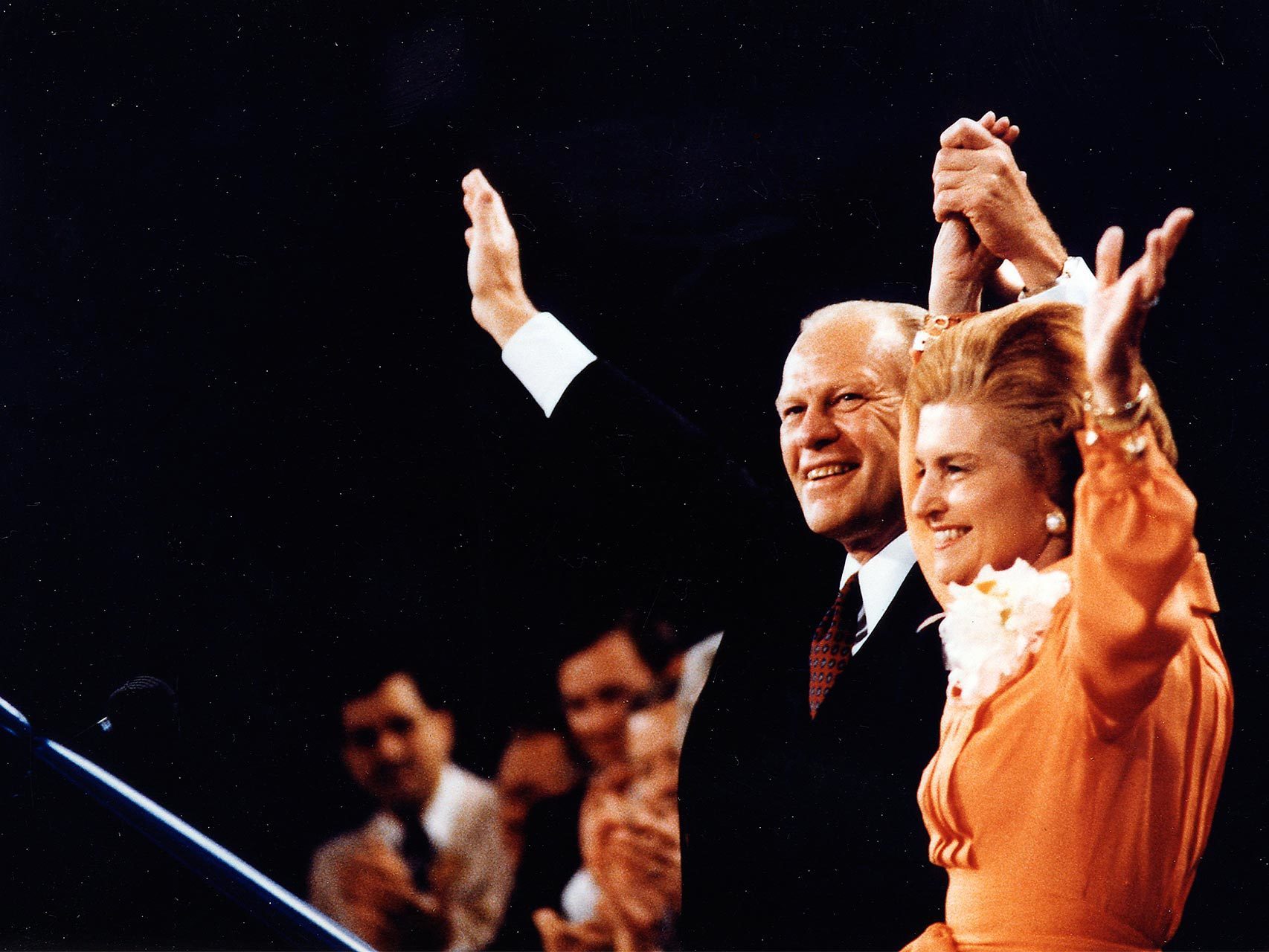Gerald Ford y Betty Ford, en la convención republicana de 1976.