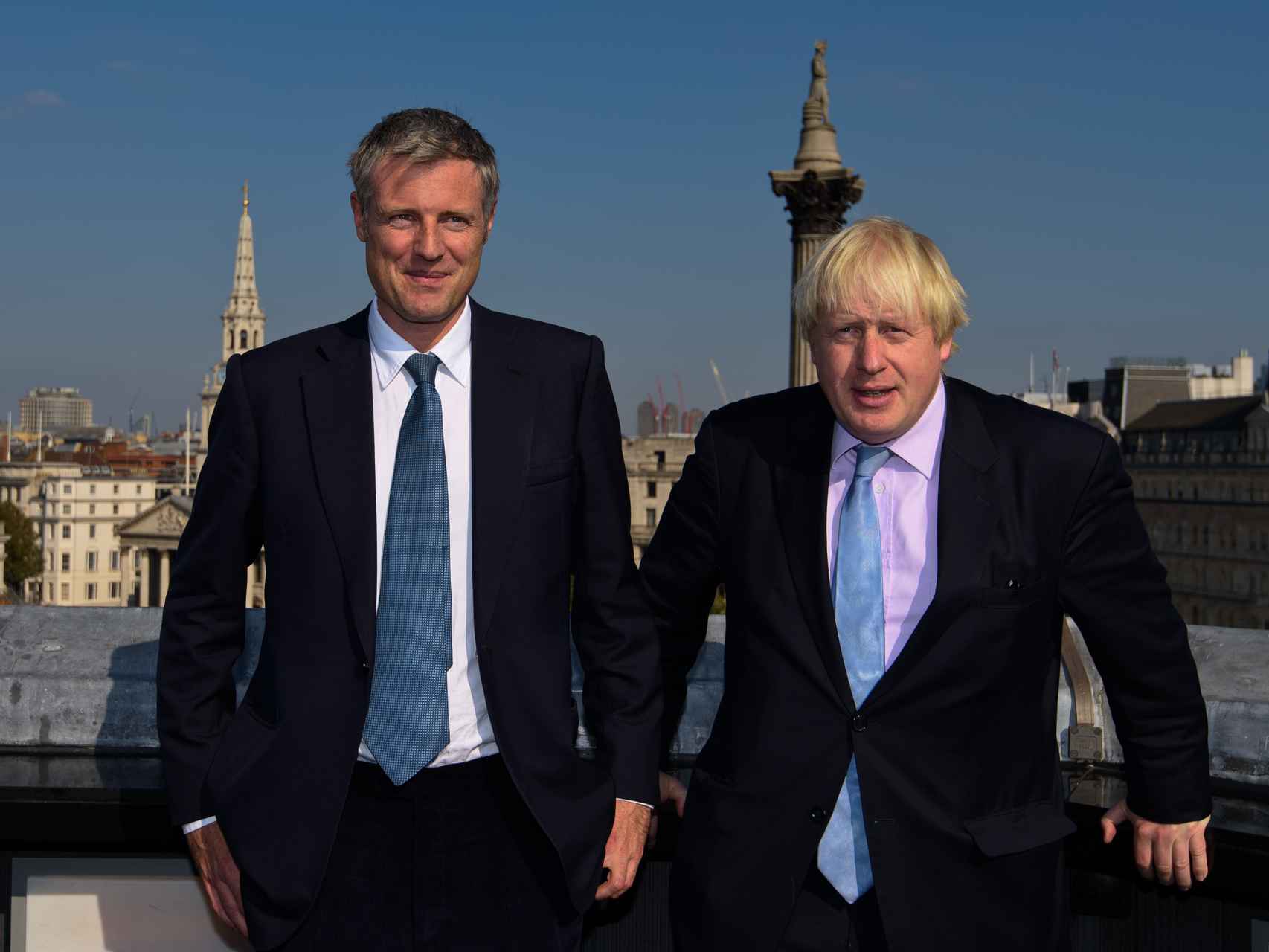 El candidato conservador Zac Goldsmith junto al actual alcalde Boris Johnson.