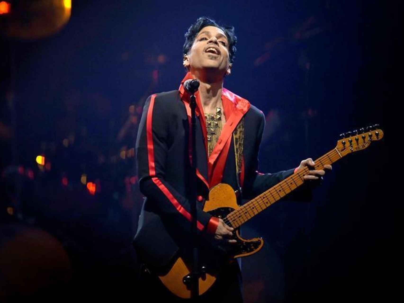 Prince en plena actuación.