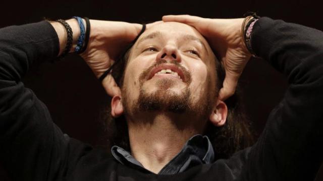 Pablo Iglesias este jueves durante la presentación en la Complutense