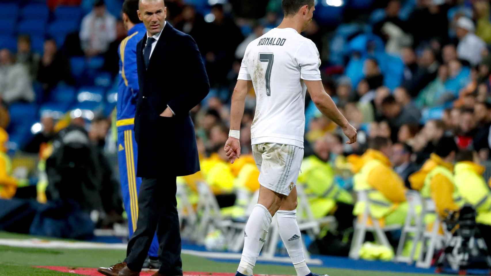 Zidane y Cristiano en el partido ante el Villarreal.