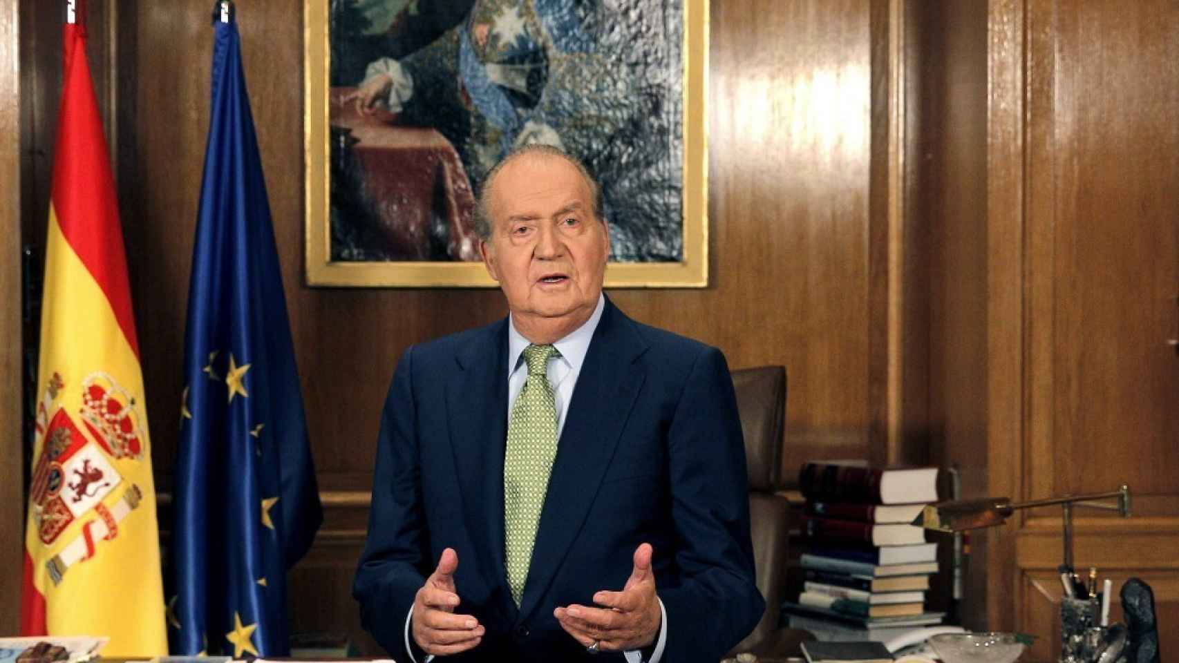 Juan Carlos I durante el discurso de Navidad en 2012.