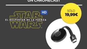 ¡Oferta limitada! Star Wars El despertar de la fuerza + Chromecast por 19,99€