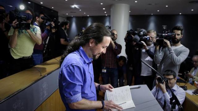 Iglesias durante su comparecencia en el Congreso