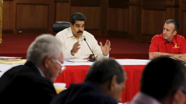 El presidente venezolano, Nicolás Maduro, durante un discurso este martes