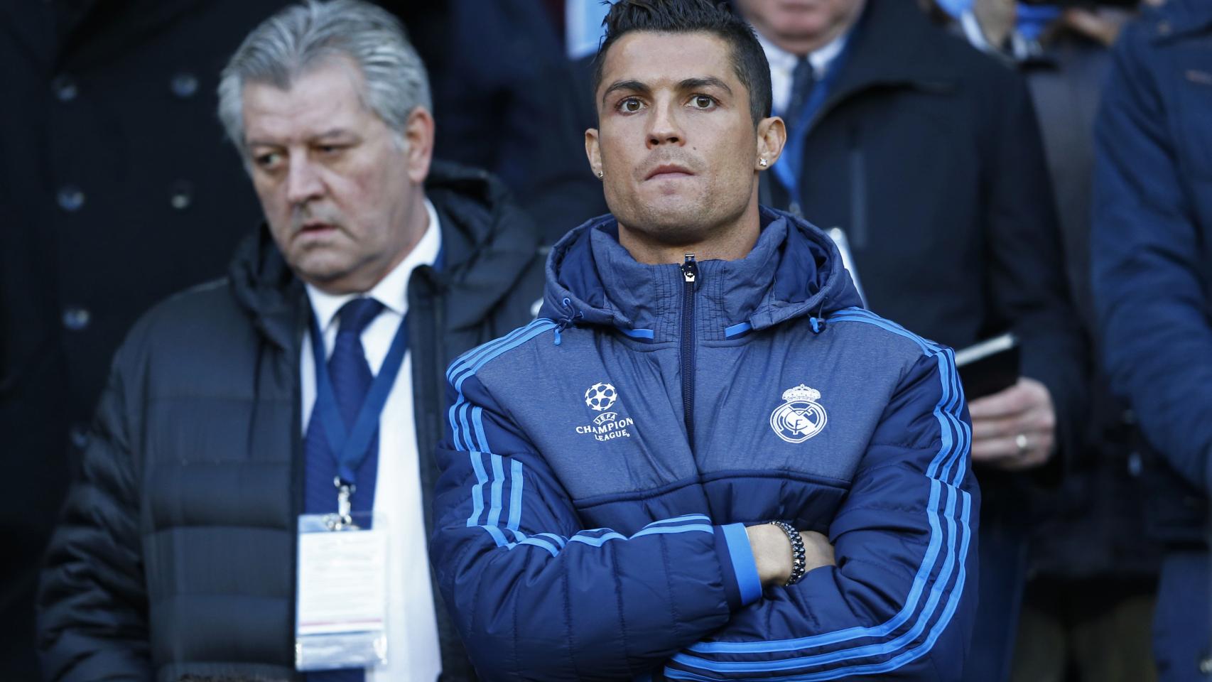 Cristiano, en la grada.