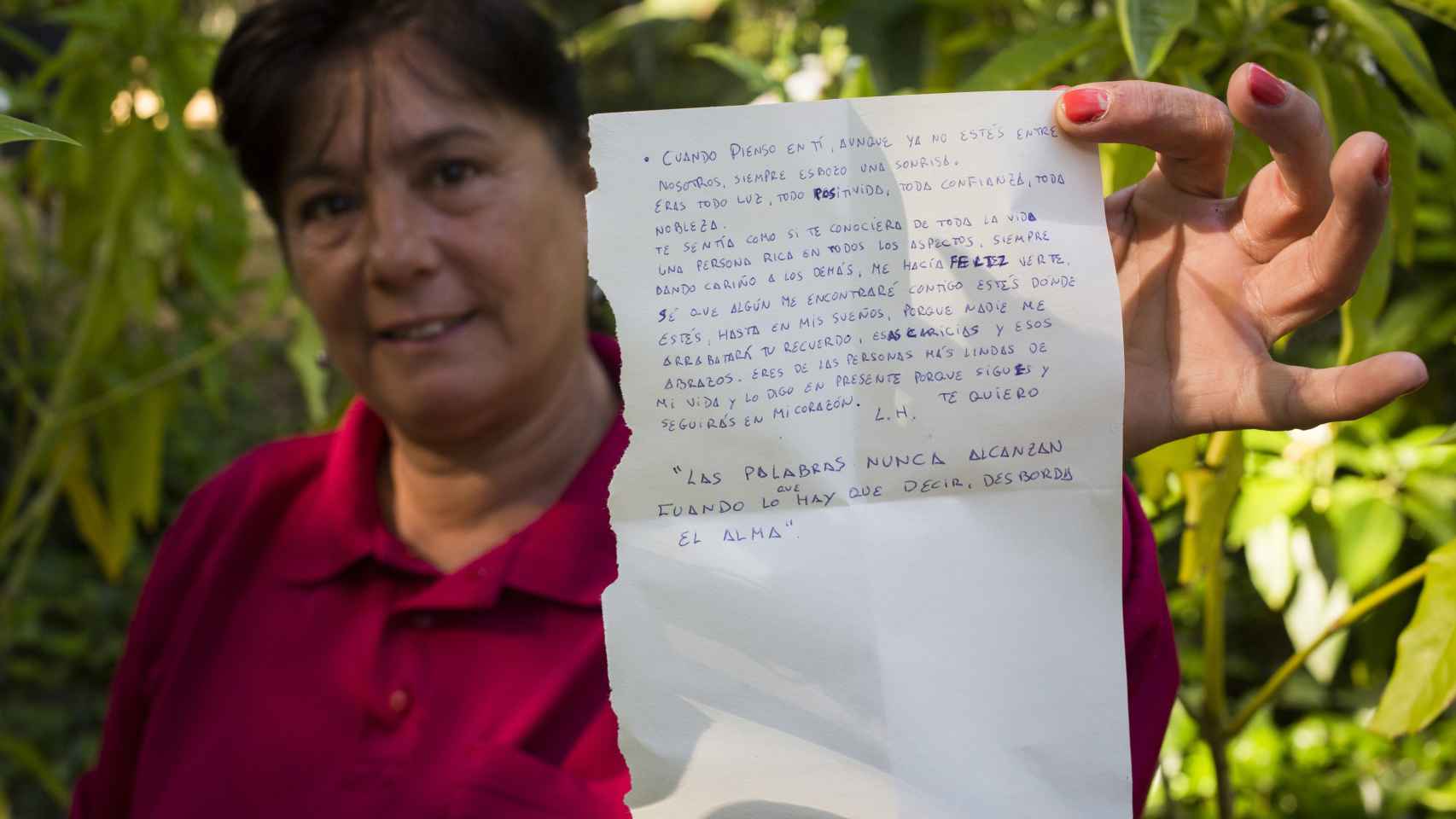 Carmen halló una carta de despedida en los enseres de la víctima