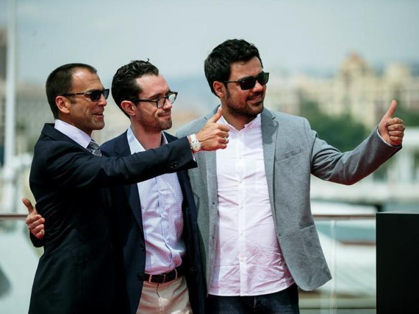 Carles Torras en la presentación del filme en Málaga.