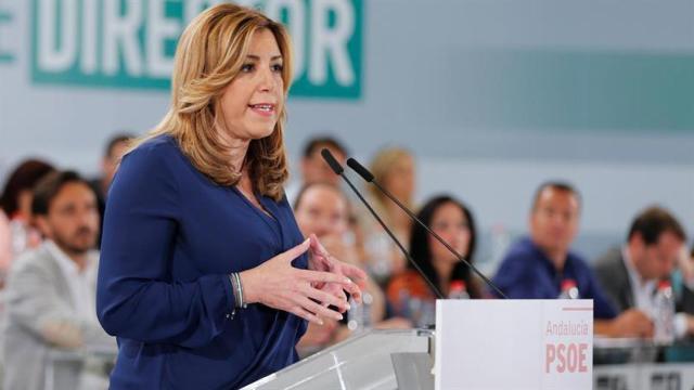 Susana Díaz durante el comité del PSOE andaluz este martes