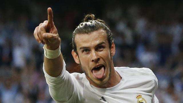 Bale celebra su gol.