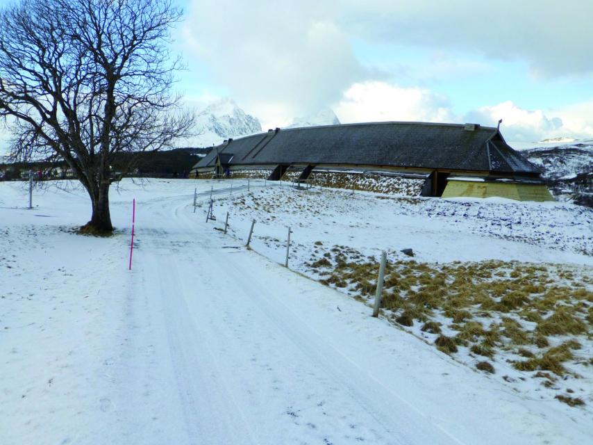 Longhouse vikingo en Borg, islas Lofoten (John Haywood).