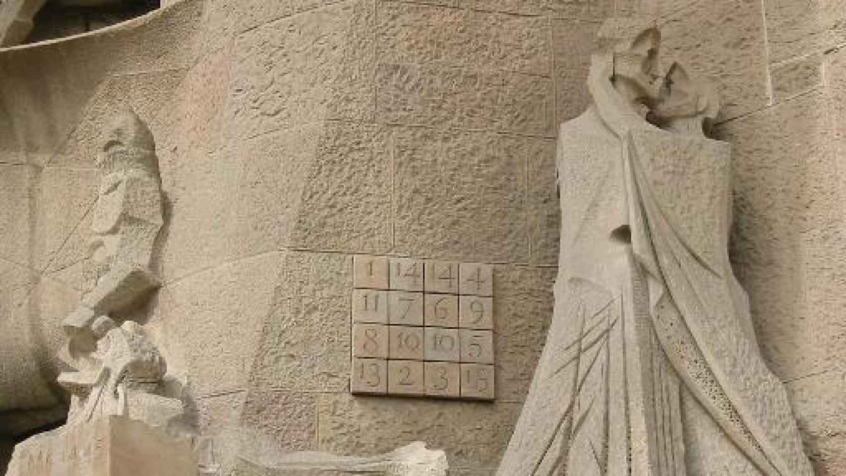 Cuadrado mágico en la Sagrada Familia de Barcelona.