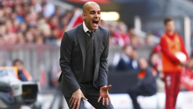 Pep Guardiola durante un partido del Bayern en la Bundesliga.