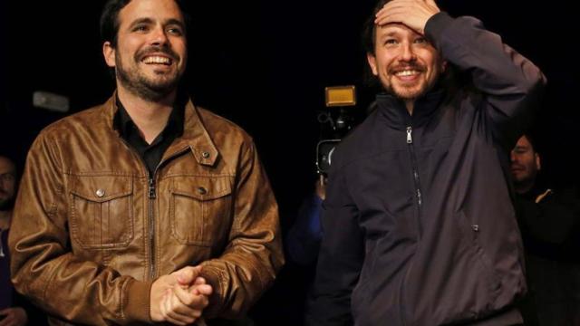 Iglesias y Garzón, celebrando su pacto