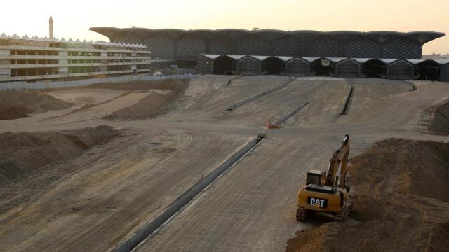 Obras del tren de alta velocidad en La Meca y Medina.