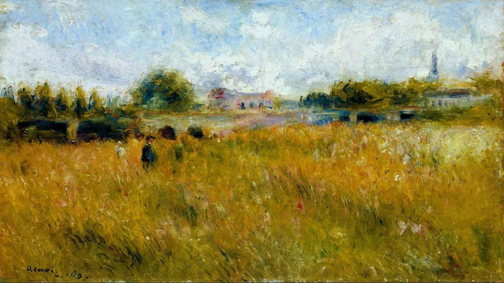 Paisaje en la orilla del Sena en Rueil, de Pierre-Auguste Renoir.