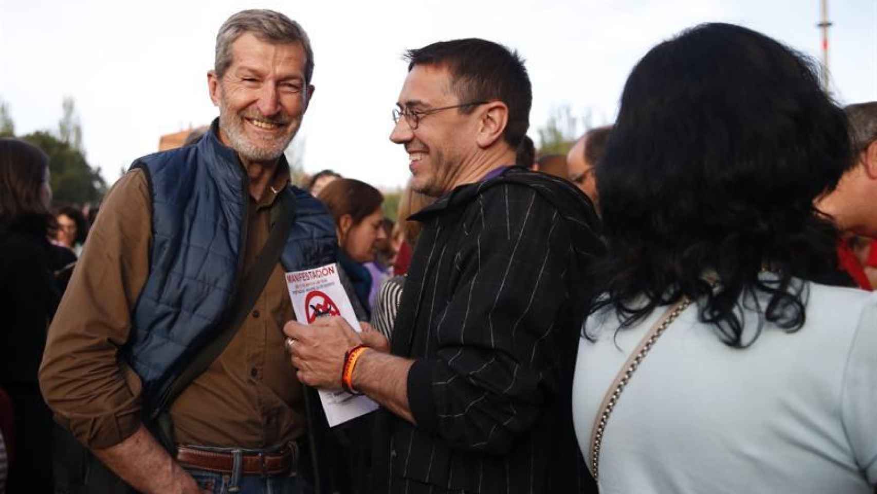 Julio Rodríguez, junto a Juan Carlos Monedero, en un acto celebrado recientemente en Madrid.