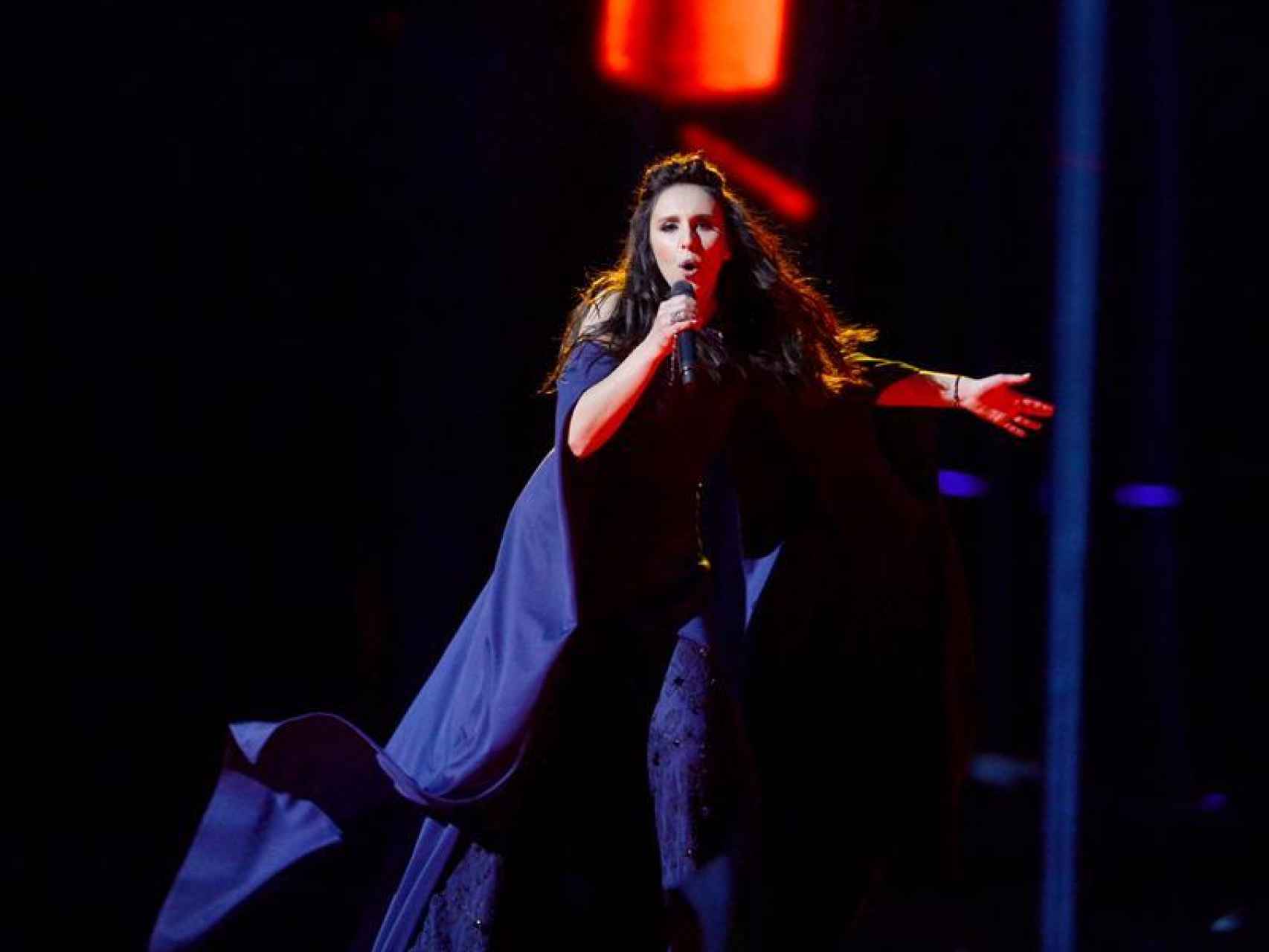 Jamala, en uno de los ensayos del festival de Eurovisión.