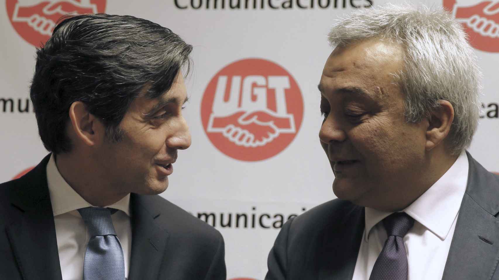 Pallete junto al secretario de Estado, Víctor Calvo-Sotelo.