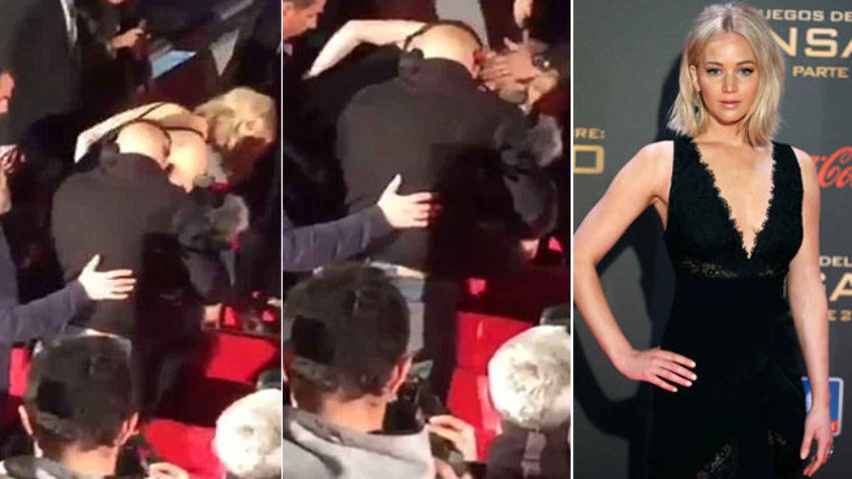 Jennifer Lawrence se cayó durante la premiere en Madrid de los Juegos del Hambre