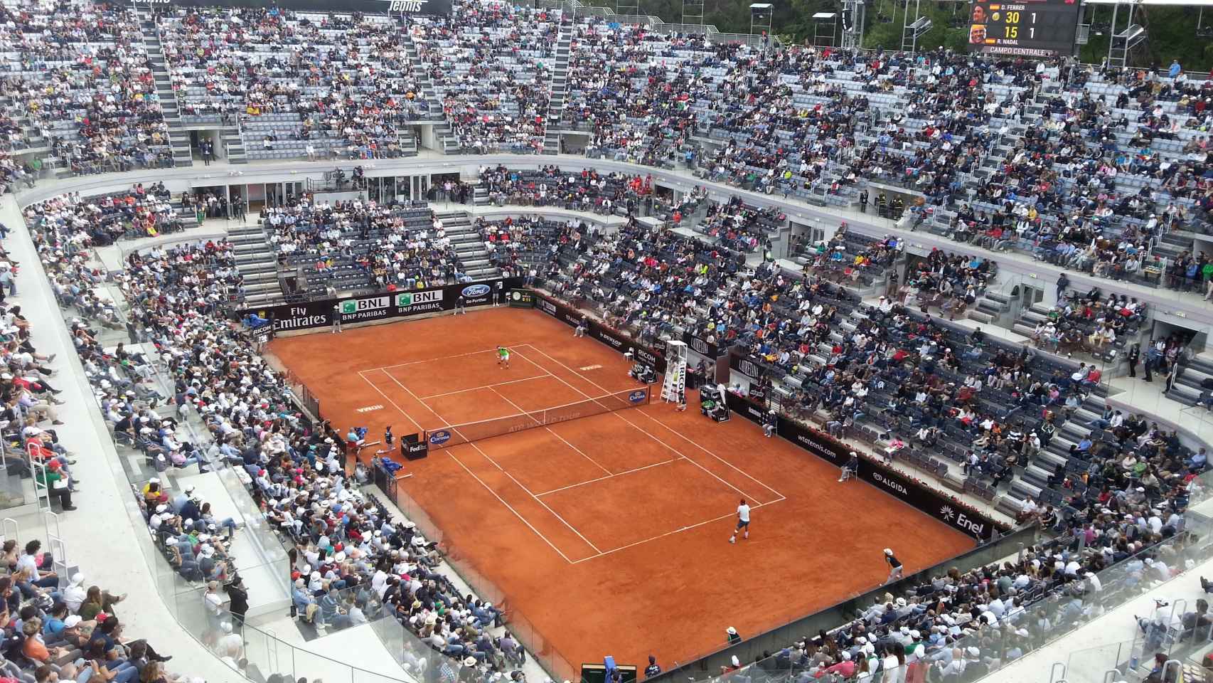 El Foro Itálico de Roma es el centro del tenis mundial esta semana.