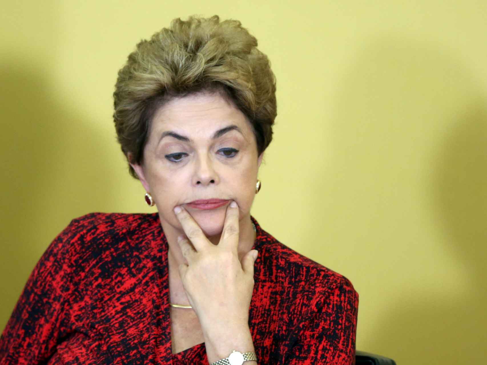 Dilma Rousseff durante una comparecencia en Palácio do Planalto.