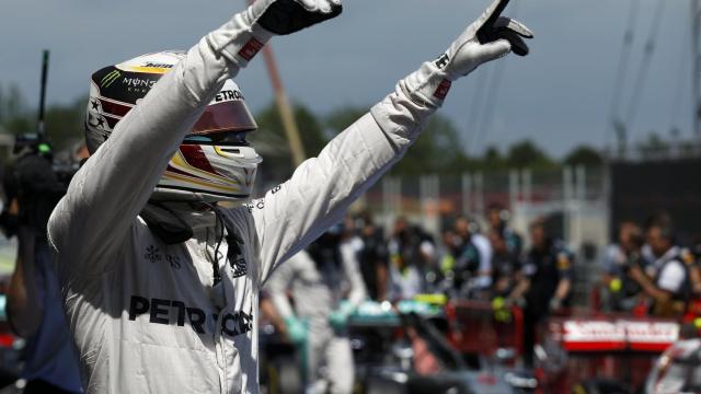 Hamilton pole en Montmeló