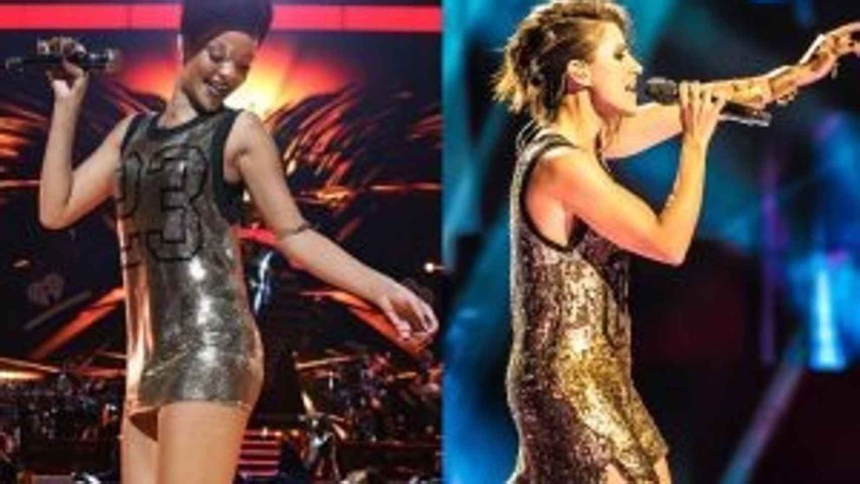Barei ha lucido el mismo vestido que Rihanna, su cantante favorita