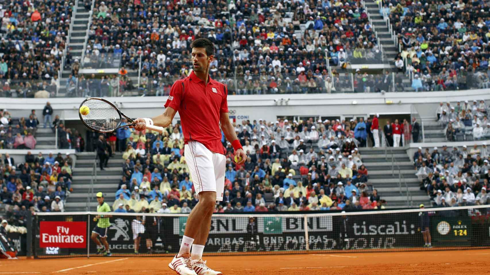 Novak Djokovic, durante la final en el Foro Itálico.