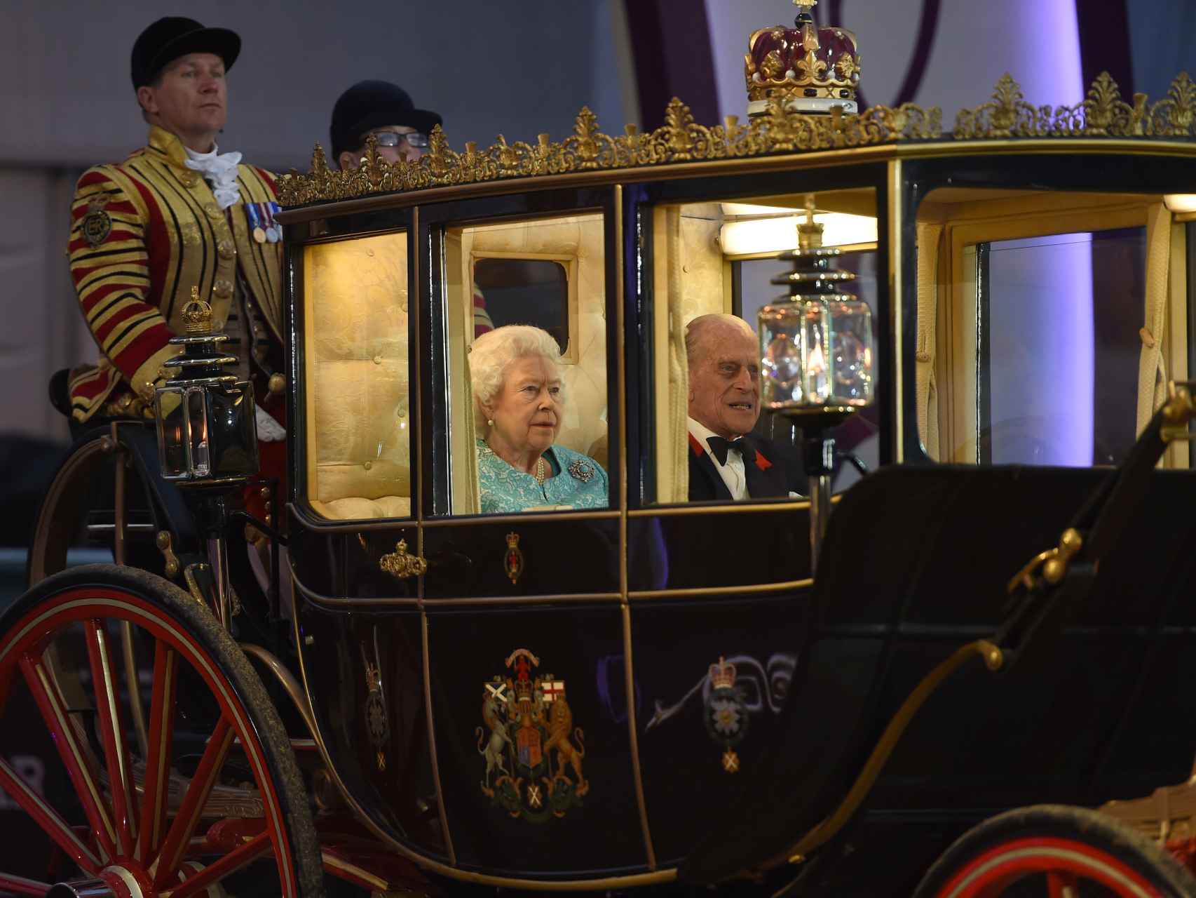La monarca británica con su esposo el príncipe de Edimburgo