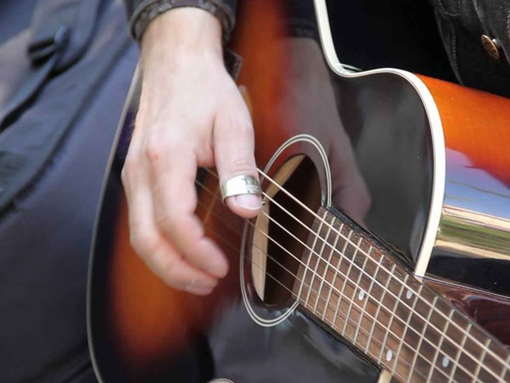 Guitarra de Hendrik, en medio del rodaje del documental.