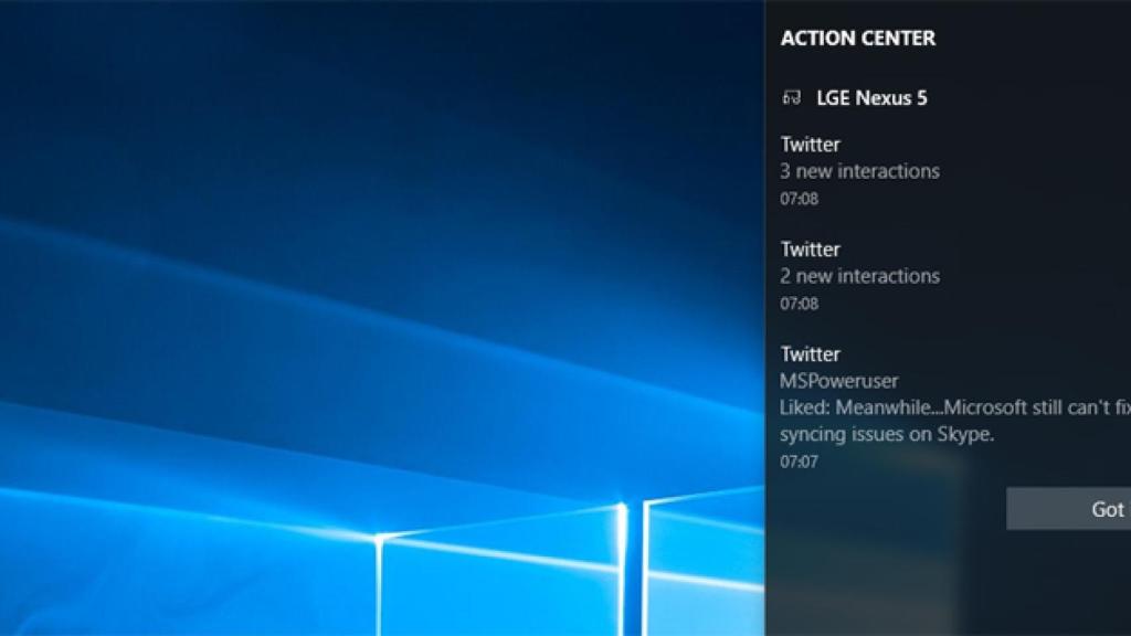 Así funcionan las notificaciones de Android en Windows 10