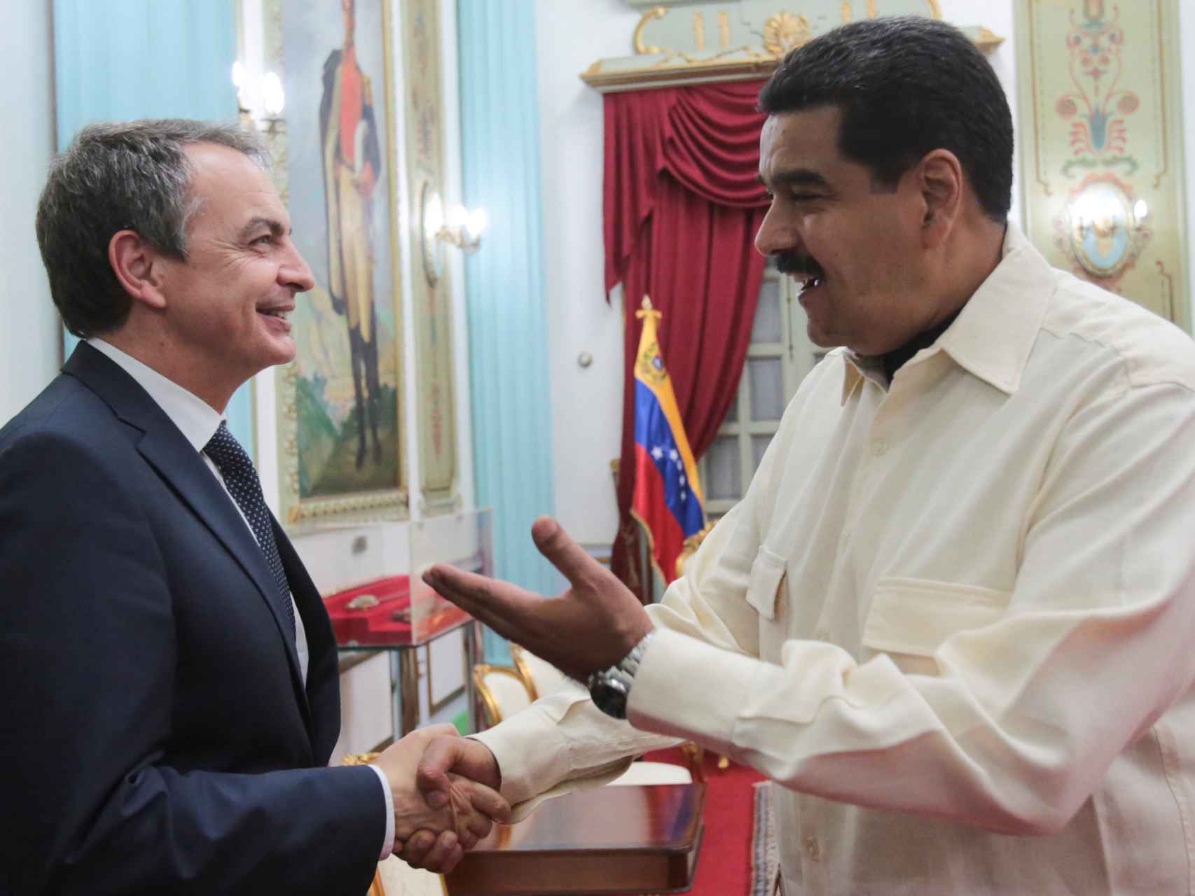 El expresidente Zapatero se reúne con Nicolás Maduro en Venezuela.