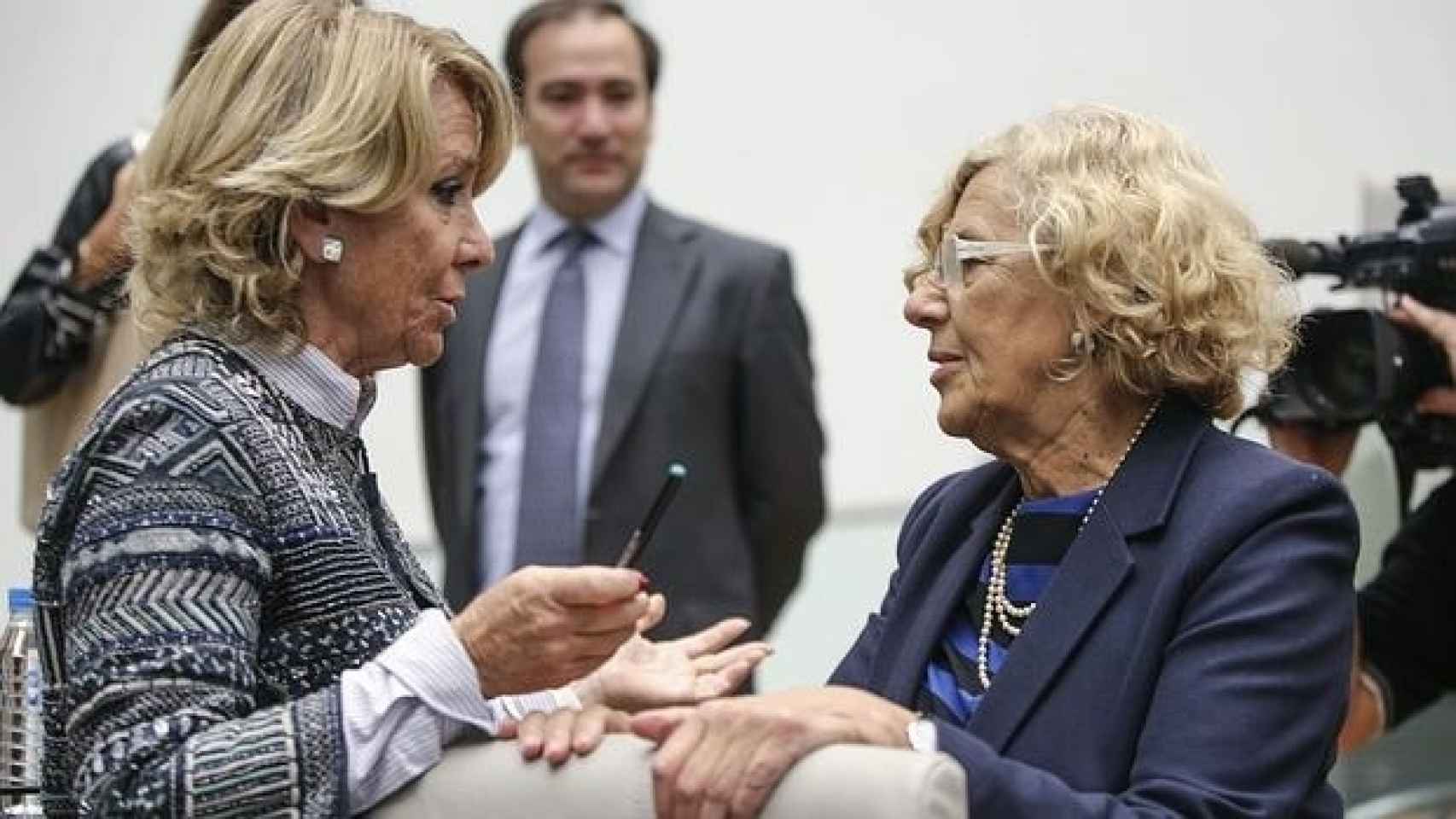 Esperanza Aguirre y Manuela Carmena, en una foto de archivo.