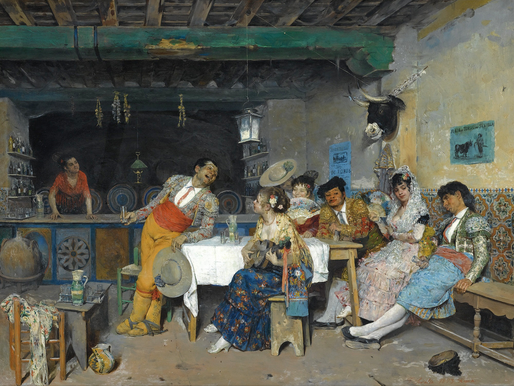 Francisco Peralta del_Campo: Diversión en la taberna (1873)