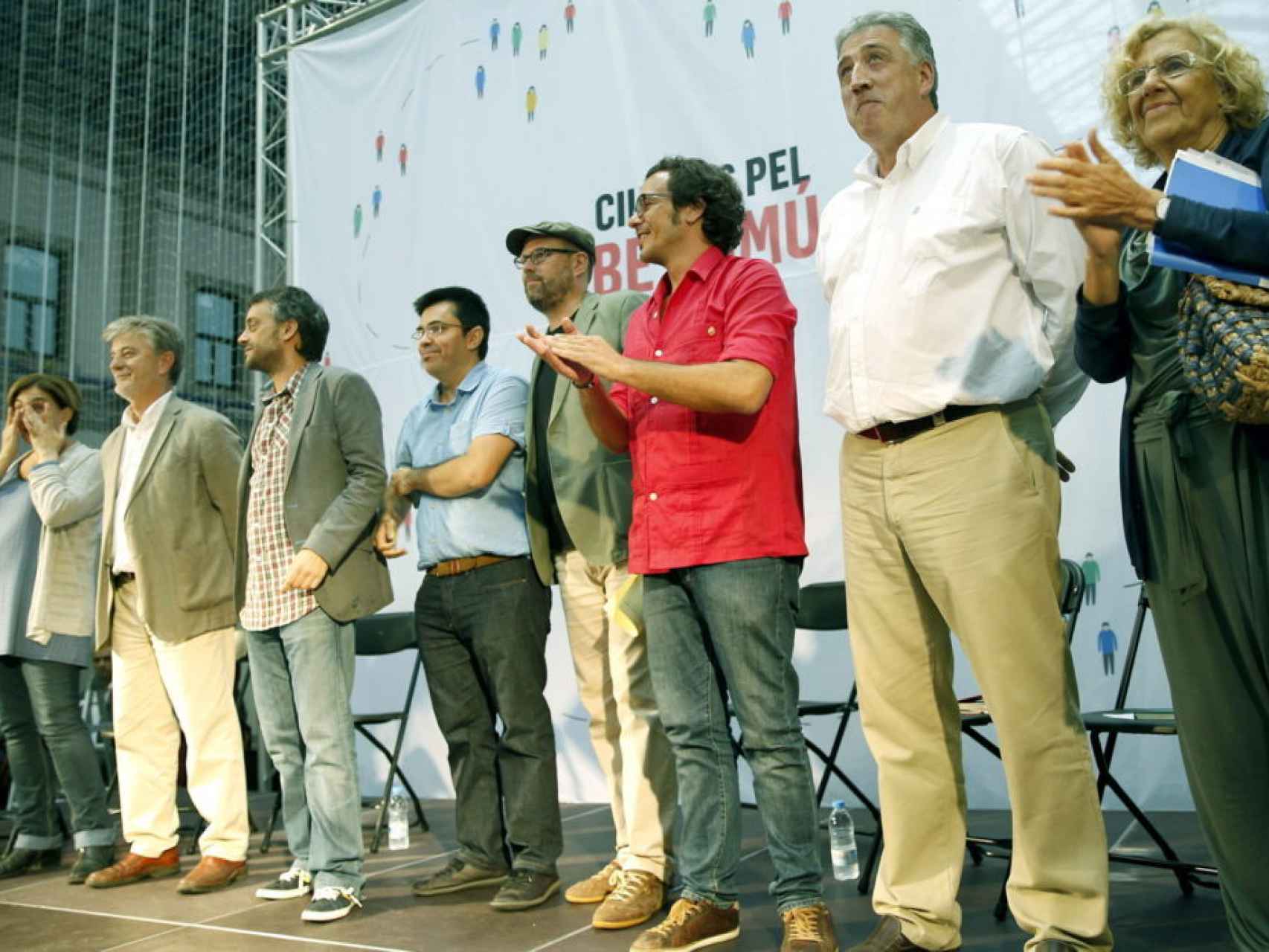 Ada Colau, Pedro Santisteve, Xulio Ferreiro, Gerardo Pisarello, Martiño Noriega, Kichi, Joseba Asiron y Manuela Carmena.