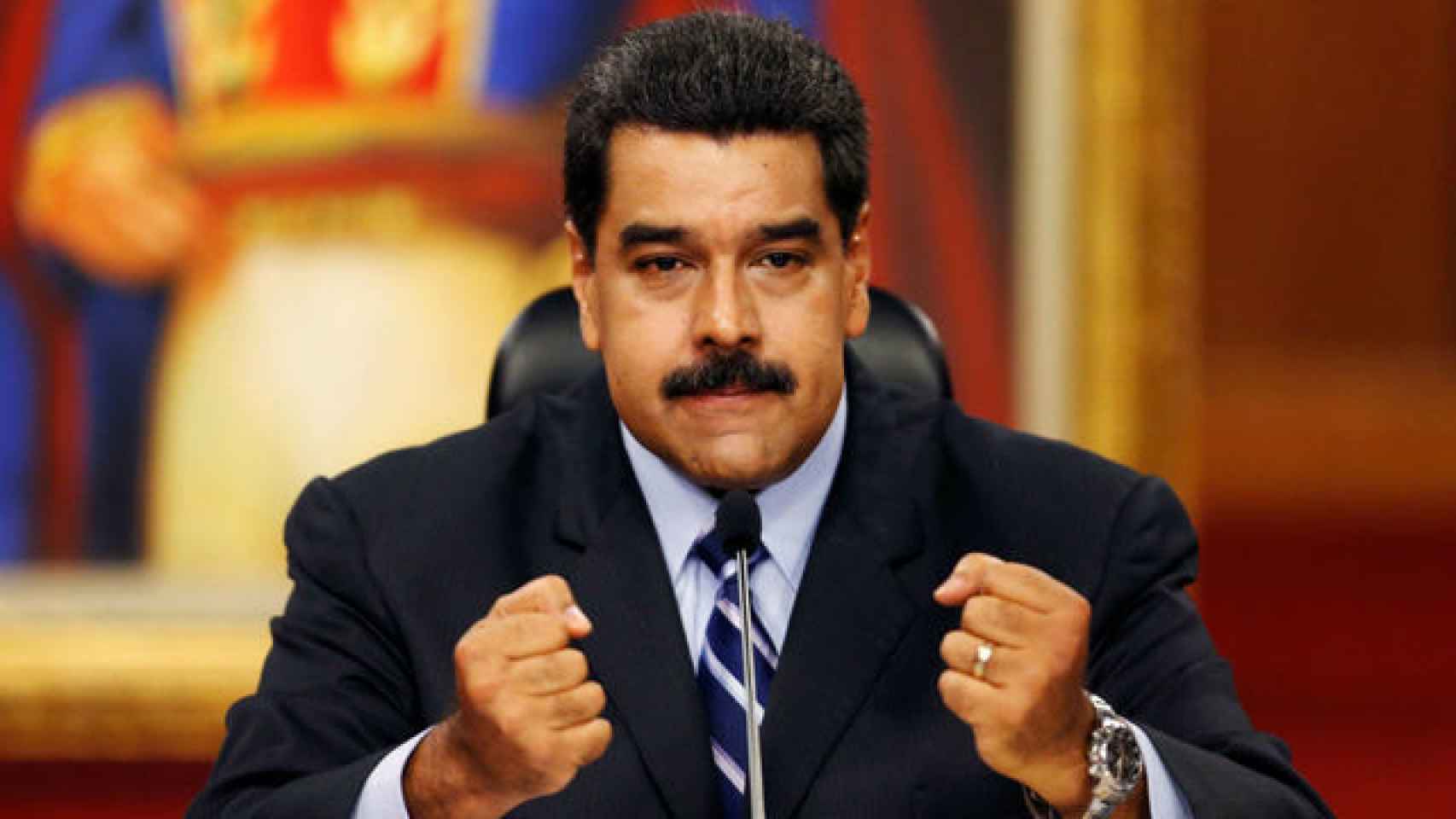 Nicolás Maduro, durante uno de sus discursos en el Palacio de Miraflores