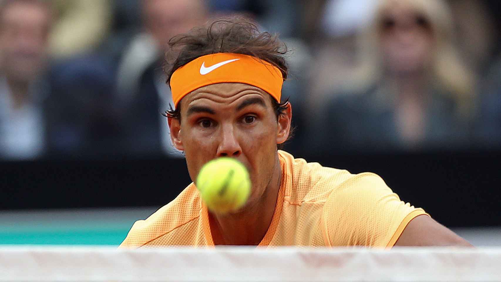 Rafa Nadal ante Novak Djokovic en su último partido en Roma.