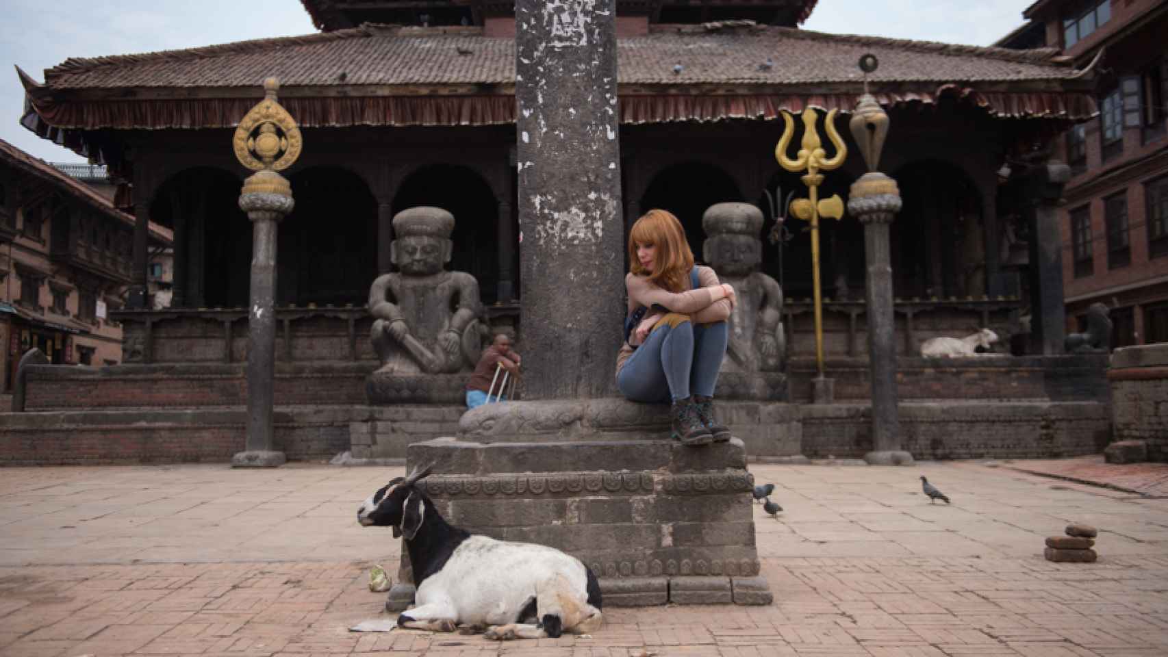 Paula Bonet en un momento de su viaje a Nepal.