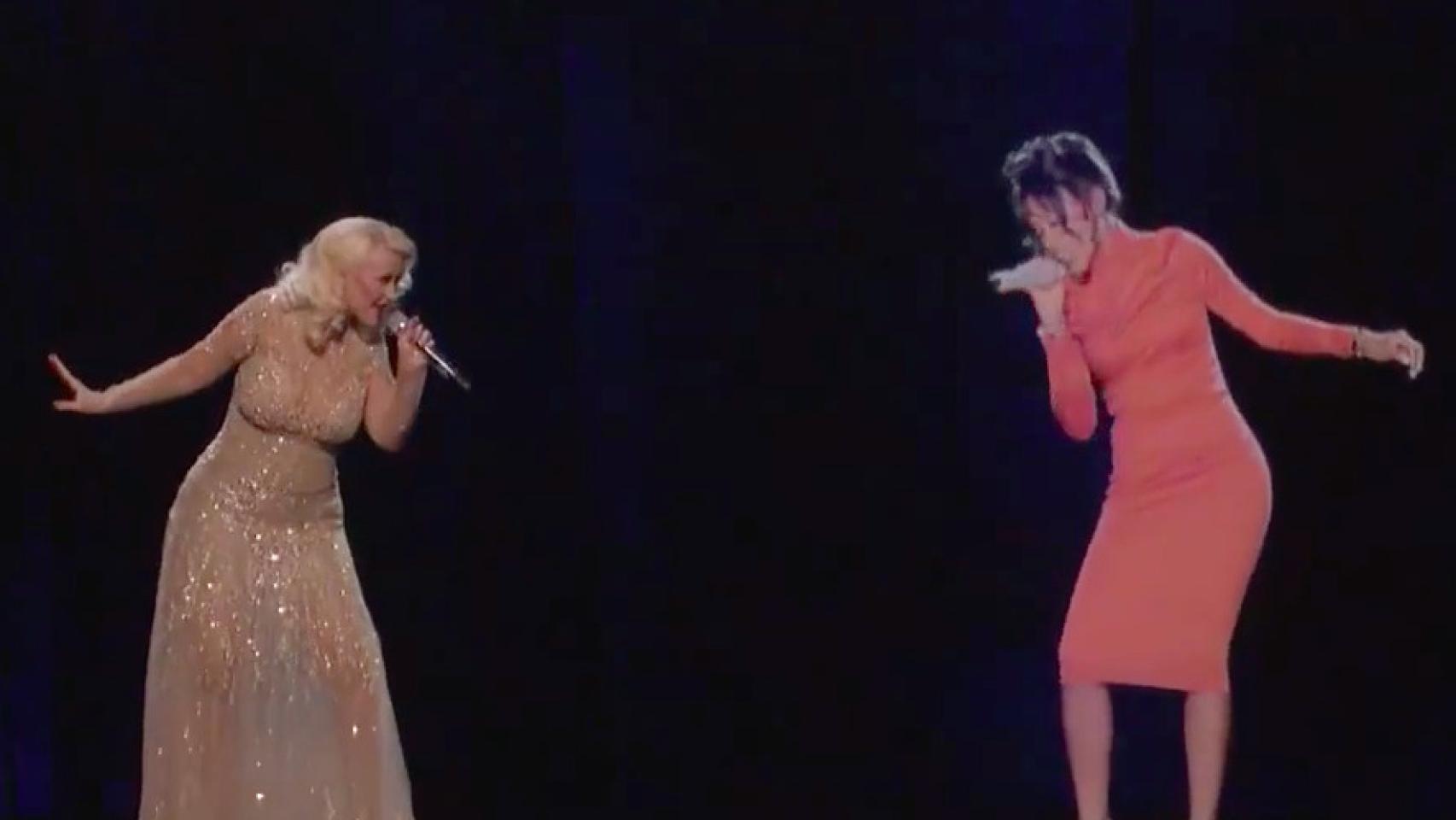El dueto censurado de Christina Aguilera y Whitney Houston en 'La Voz'