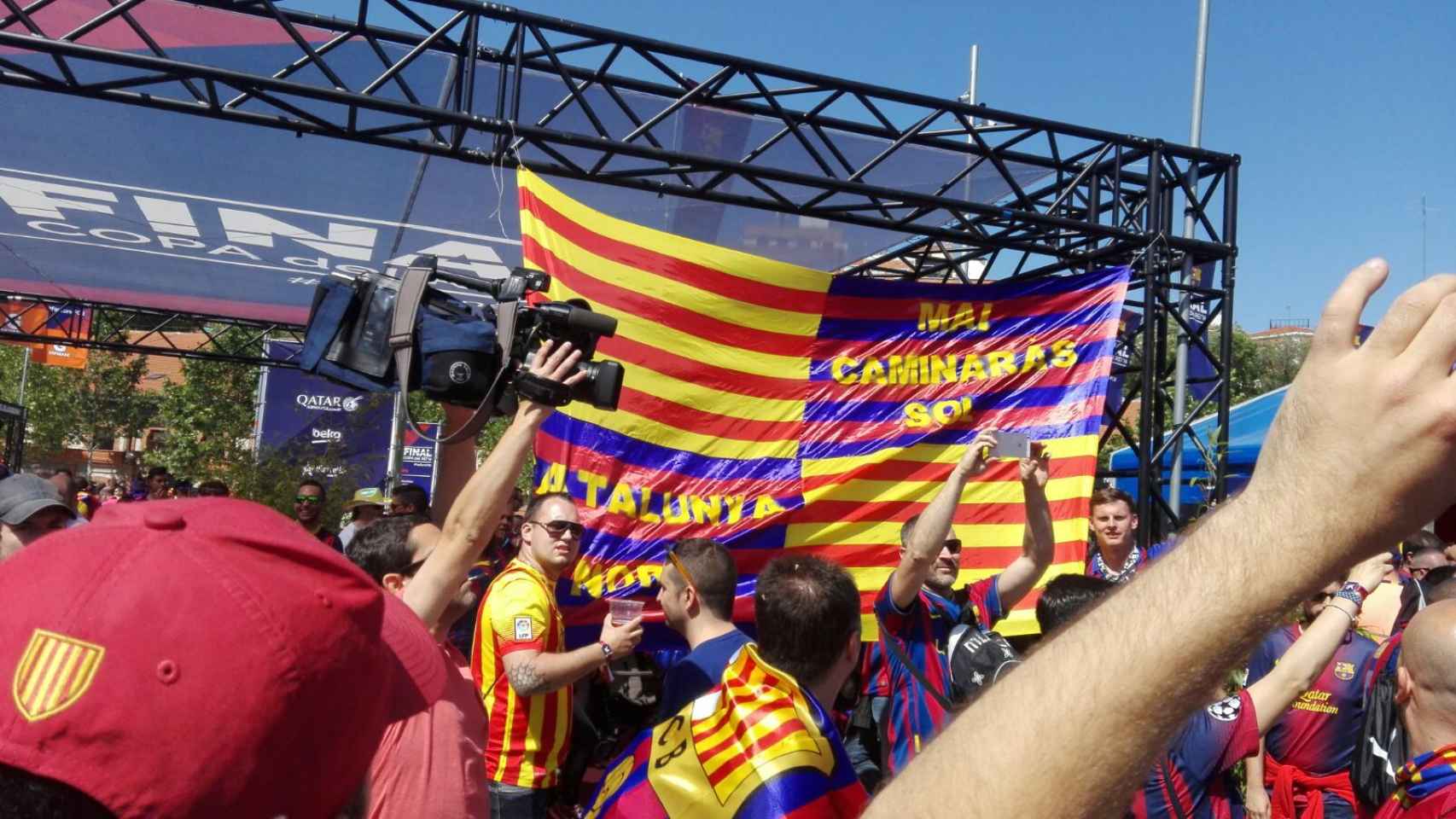 Fan zone del Barcelona.