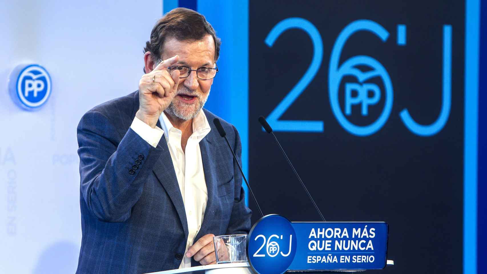 Mariano Rajoy, durante una intervención este sábado en Durango.